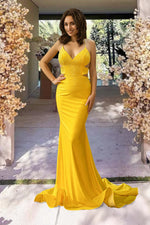 Load image into Gallery viewer, Fitted Beaded Yellow Prom Dress
