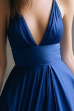 Load image into Gallery viewer, A-Line Royal Blue Prom Dress with Slit
