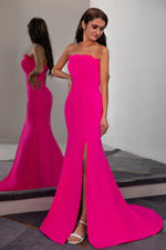 Load image into Gallery viewer, Fitted Strapless Prom Dress with Ruffle
