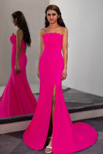 Load image into Gallery viewer, Fitted Strapless Prom Dress with Ruffle
