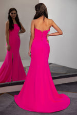 Load image into Gallery viewer, Fitted Strapless Prom Dress with Ruffle
