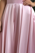 Load image into Gallery viewer, Simple Satin Light Pink Prom Gown
