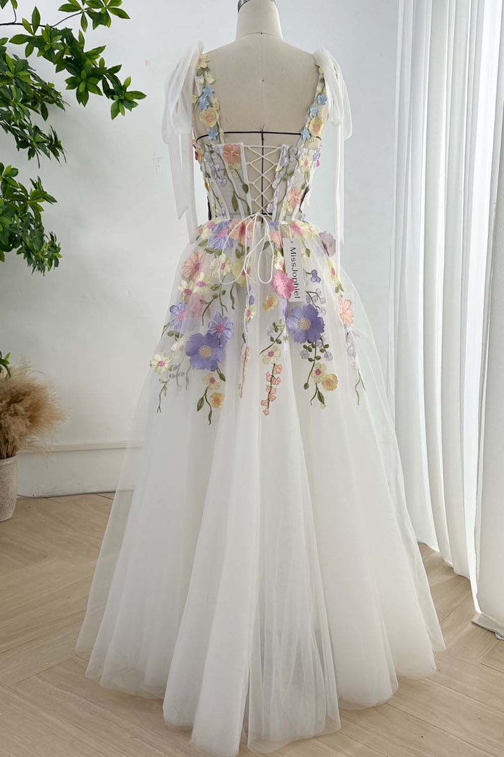 Cute 3D Flowers Prom Dress