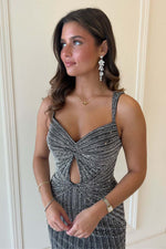 Load image into Gallery viewer, Shiny Beads Homecoming Dress with Keyhole
