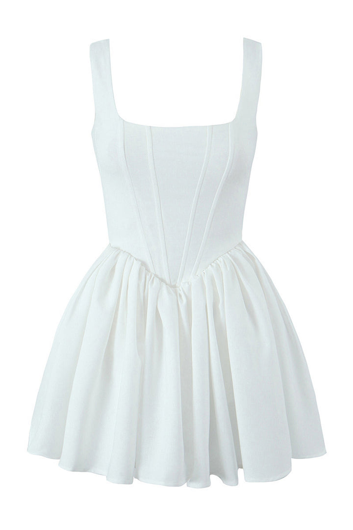 Corset White Short Dress