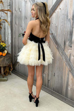 Load image into Gallery viewer, A-Line Tulle Tiered Homecoming Dress
