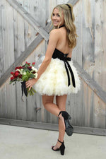 Load image into Gallery viewer, A-Line Tulle Tiered Homecoming Dress
