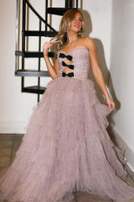 Load image into Gallery viewer, Strapless Cute Polka Dots Prom Dress
