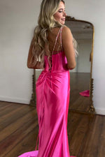 Load image into Gallery viewer, Fitted Slit Prom Dress with Corset Bodice Beads
