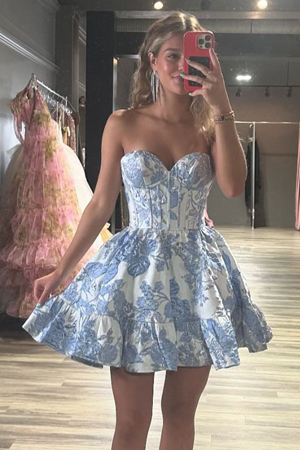 Strapless Homecoming Dresses 2024 Cute Mini Fitted Dresses LLELLA