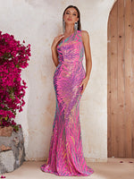 Load image into Gallery viewer, Mermaid One Shoulder Prom Dress
