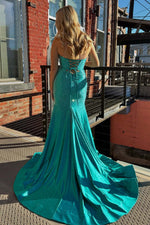 Load image into Gallery viewer, Strapless Keyholes Prom Dress with Beads
