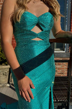 Load image into Gallery viewer, Strapless Keyholes Prom Dress with Beads
