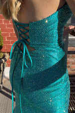 Load image into Gallery viewer, Strapless Keyholes Prom Dress with Beads
