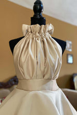 Load image into Gallery viewer, Halter High Neck Tiered Homecoming Dress
