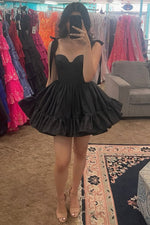 Load image into Gallery viewer, Cute Straps Ruffle Homecoming Dress
