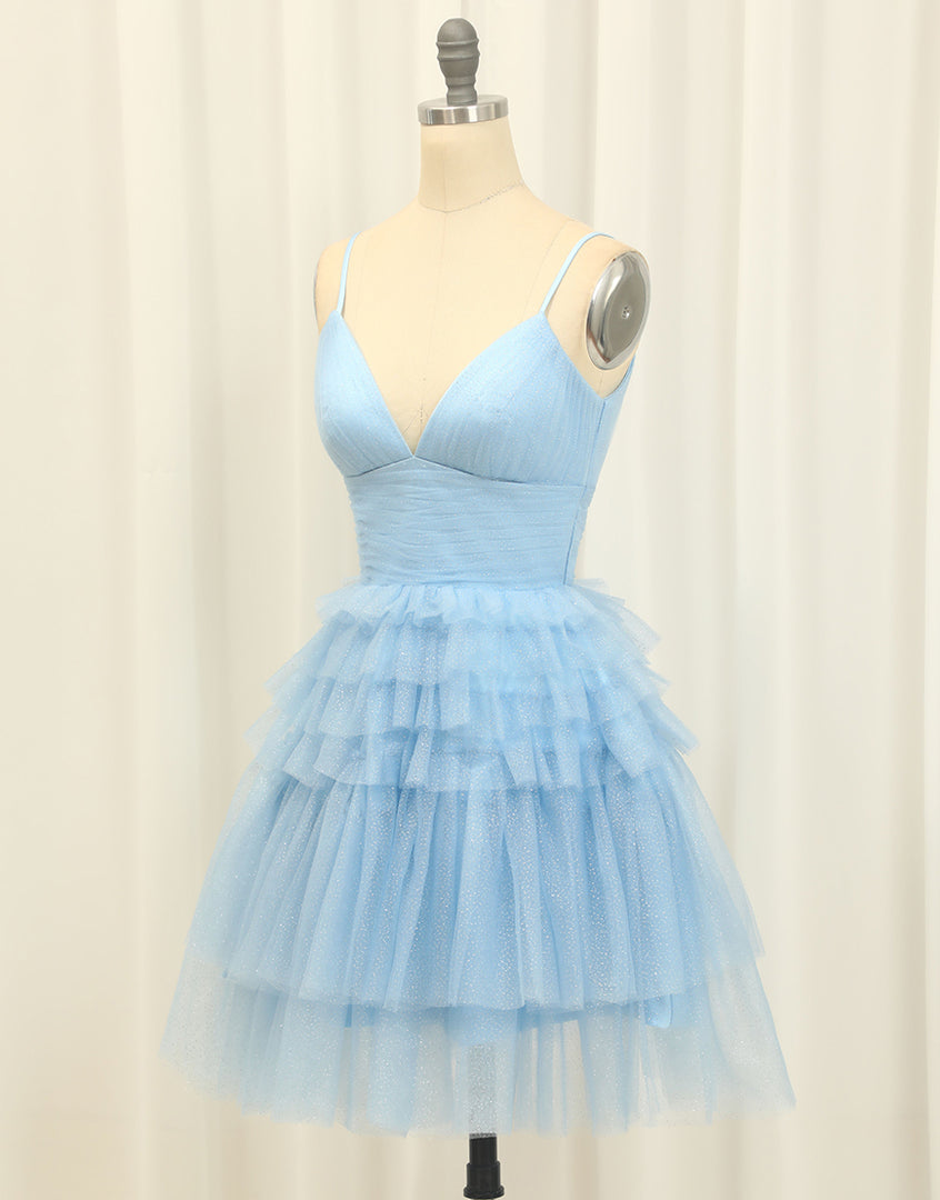 A-line Cute Short Tulle Homecoming Dress