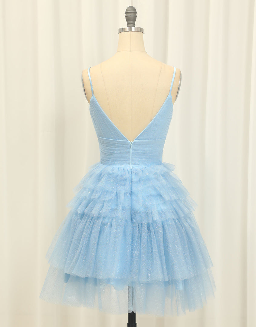 A-line Cute Short Tulle Homecoming Dress