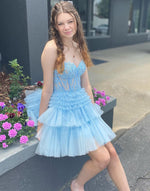 Load image into Gallery viewer, A-Line Cute Sweetheart Tulle Homecoming Dress
