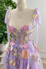 Load image into Gallery viewer, Cute 3D Flowers Prom Dress
