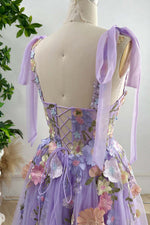 Load image into Gallery viewer, Cute 3D Flowers Prom Dress
