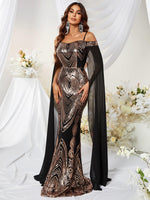 Load image into Gallery viewer, Glitter Sequin Mermaid Evening Dress
