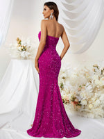 Load image into Gallery viewer, Sweetheart Slit Sequin Prom Dress
