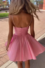 Load image into Gallery viewer, A-Line Bodice Homecoming Dress with Bows
