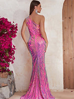 Load image into Gallery viewer, Mermaid One Shoulder Prom Dress
