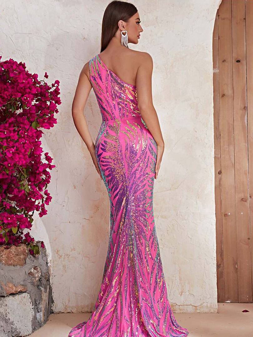 Mermaid One Shoulder Prom Dress