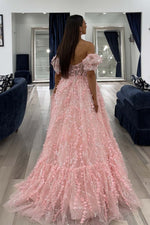 Load image into Gallery viewer, Cute Pink Prom Dress with Sleeves
