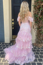 Load image into Gallery viewer, Ruffled Prom Dress with Sleeves
