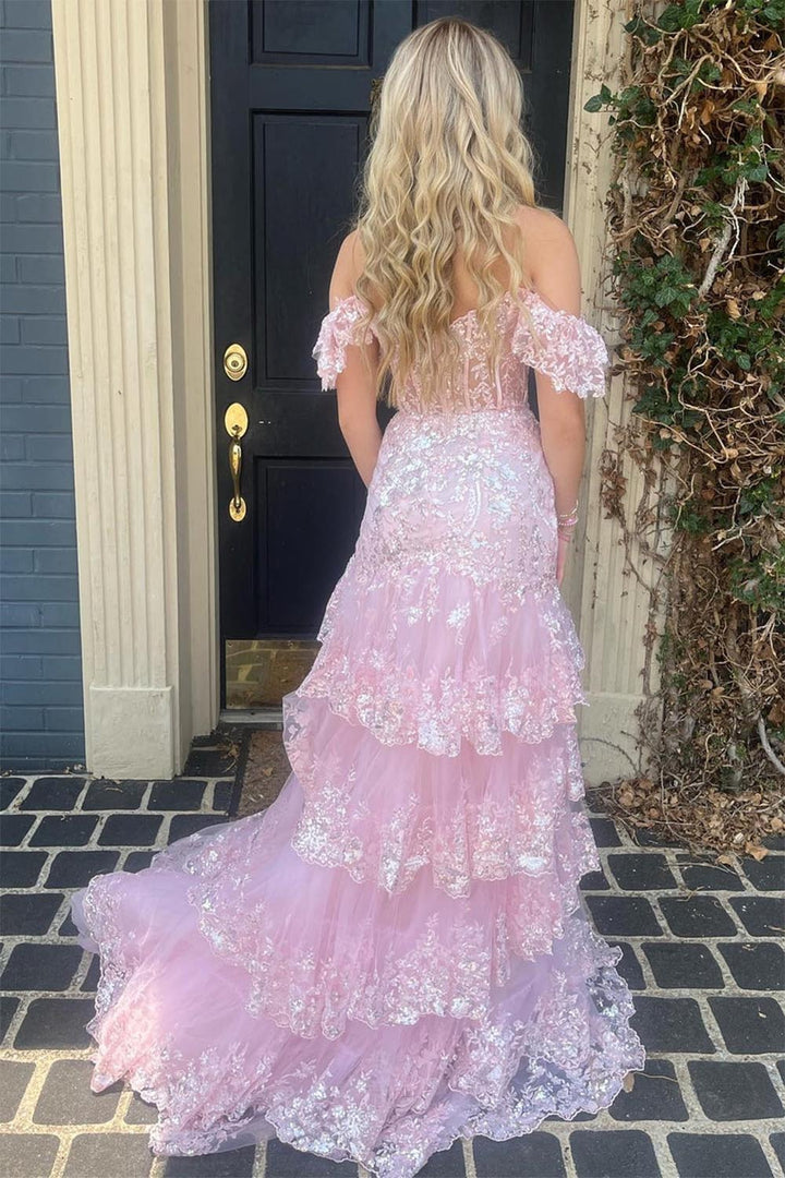 Ruffled Cute Prom Dress with Ruffle