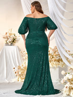 Load image into Gallery viewer, Plus Size Evening Dress with Sleeves
