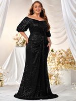 Load image into Gallery viewer, Plus Size Evening Dress with Sleeves
