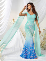 Load image into Gallery viewer, Ombre Mermaid Prom Dress
