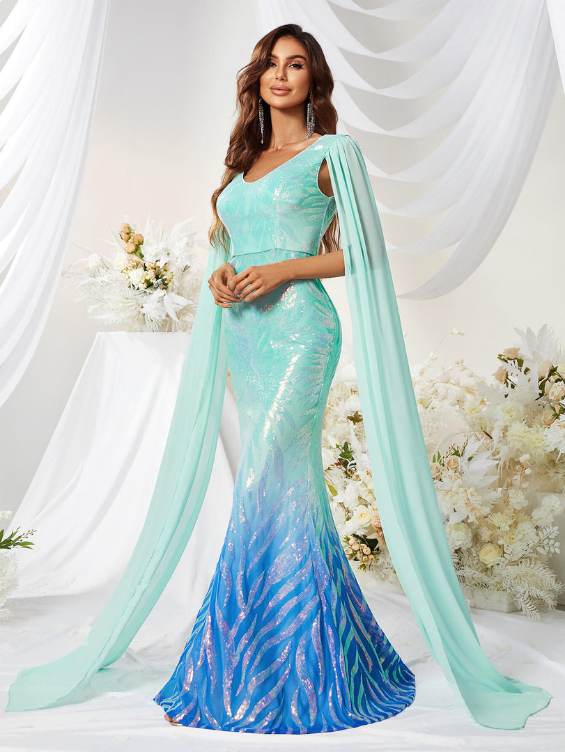 Ombre Mermaid Prom Dress