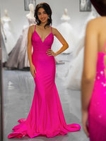 Load image into Gallery viewer, Fitted Pink Beaded Prom Dress
