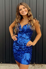 Load image into Gallery viewer, Sequin Tight Homecoming Dress
