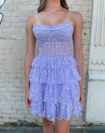 Load image into Gallery viewer, Strapless Cute Sparkly Homecoming Dress
