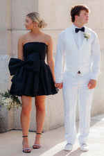 Load image into Gallery viewer, A-Line Strapless Homecoming Dress with Bow
