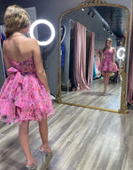 Load image into Gallery viewer, Tulle Sweetheart Floral Homecoming Dress with Ruffle
