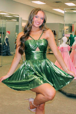 Load image into Gallery viewer, Short Vintage Green Homecoming Dress
