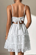 Load image into Gallery viewer, Lace Sling White Dress
