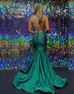 Load image into Gallery viewer, Dark Green Beading Mermaid Prom Dress
