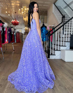 Load image into Gallery viewer, Tulle Lavender Unique Prom Dress
