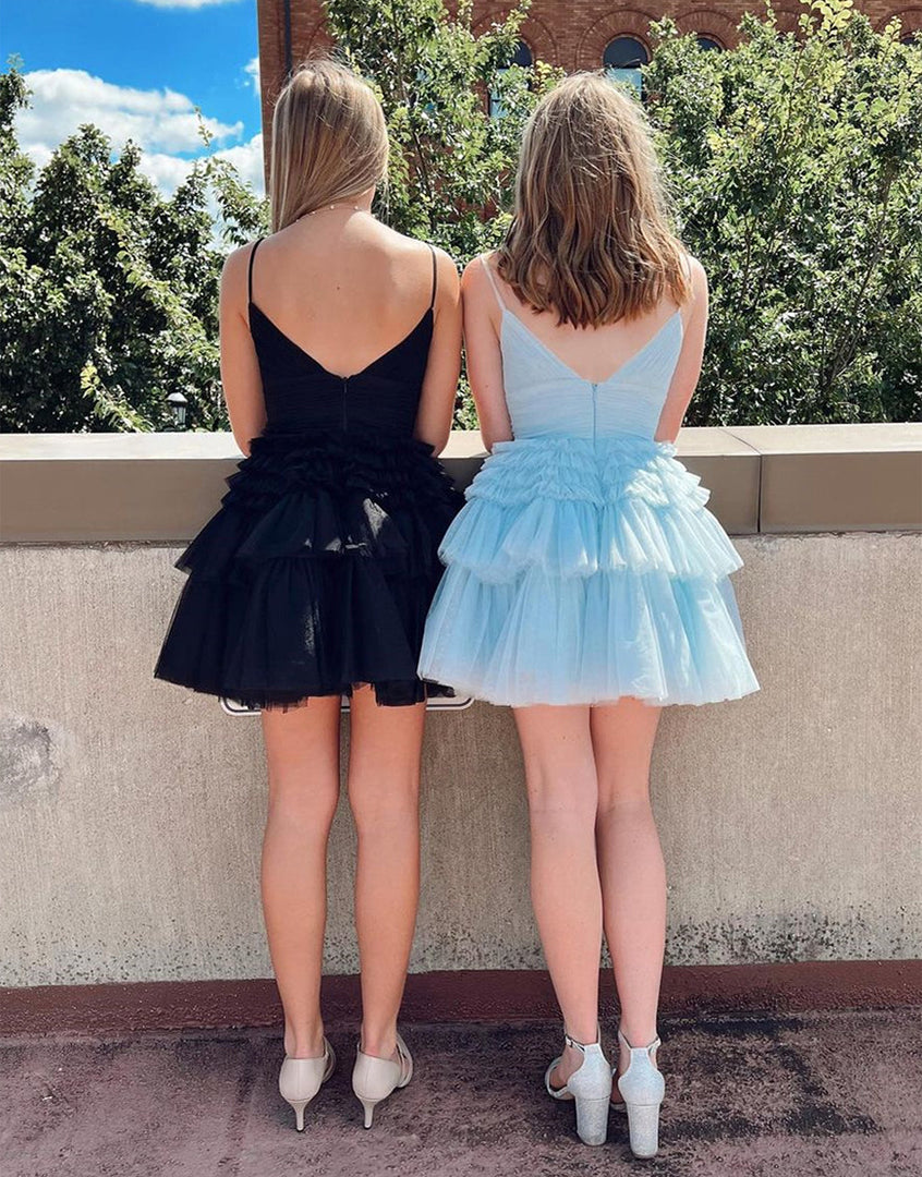 A-line Cute Short Tulle Homecoming Dress